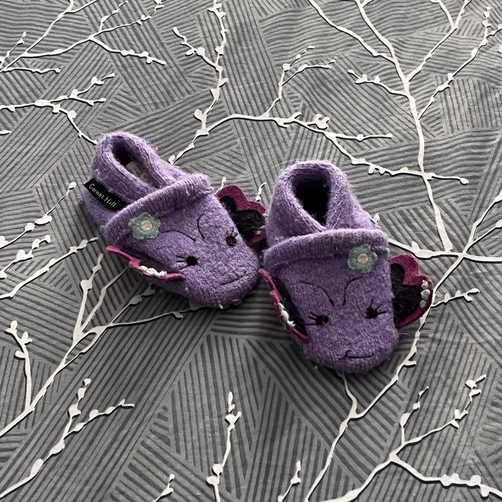 Garnet Hill Baby Boiled Wool Slippers, 18-24mo